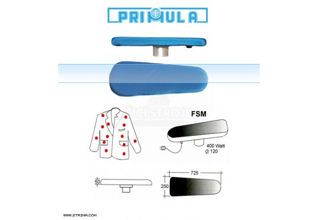 Univerzální žehlící tvarovka pro žehlení sak a blůz PRIMULA FSM