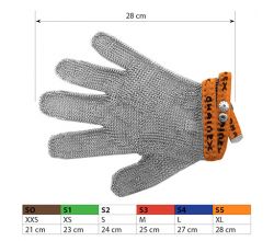 Ochranné kovové rukavice S5 Orange