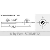 Strojové jehly pro průmyslové šicí stroje Schmetz 287 WK H SUK 70