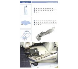 Lemovač pro všívání pásku pro šicí stroje UMA-165-K 95/38 M
