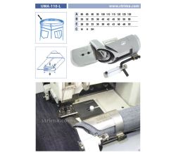 Lemovač pro všívání pásku pro šicí stroje UMA-110-L 100/40/38 XH