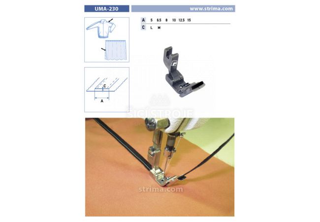 Zakladač speciální pro šicí stroje UMA-230 8 M