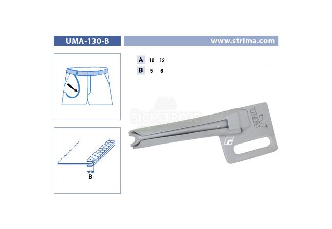 Lemovač skládající napůl pro šicí stroje UMA-130-B 10/5