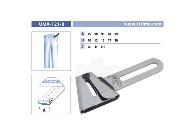 Zakladač poutek pro šicí stroje UMA-121-B 25/10 XH