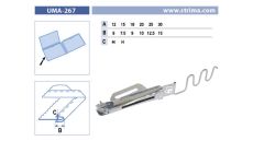 Lemovač skládající napůl pro šicí stroje UMA-267 12/6 M