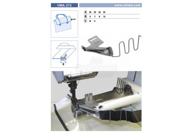 Lemovač oboustranný pro šicí stroje UMA-272 20/6 H