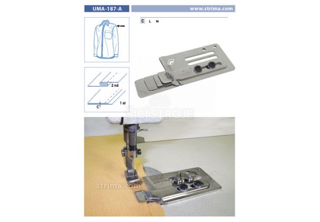 Zakladač speciální pro šicí stroje UMA-187-A L