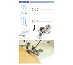 Zakladač s podvinutím pro šicí stroje UMA-210 6 L