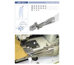 Lemovač pro všívání pásku pro šicí stroje UMA-165-L 85/32 M
