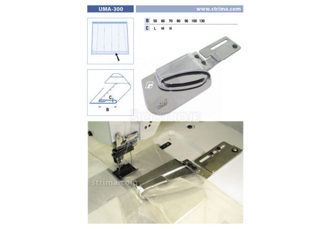 Zakladač speciální pro šicí stroje UMA-300 130 M