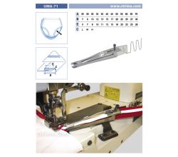 Lemovač jednostranný pro šicí stroje UMA-71 55/22/20 M