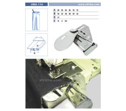 Zakladač pásku pro šicí stroje UMA-114 72/42/12 M