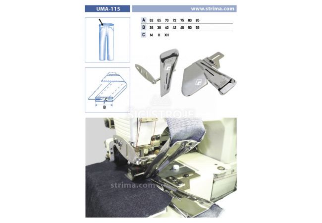 Zakladač pásku pro šicí stroje UMA-115 62/36 M