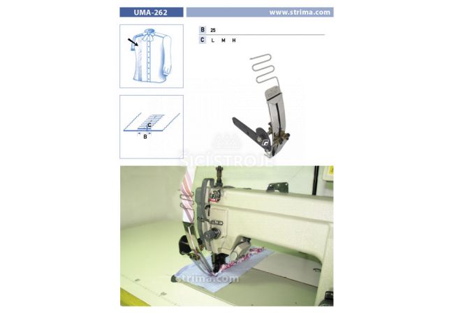 Zakladač speciální pro šicí stroje UMA-262 25 M