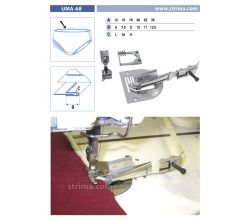 Lemovač pro cik cak pro šicí stroje UMA-68-PF 25/12,5 M