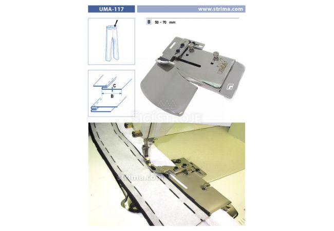 Zakladač speciální pro šicí stroje UMA-117 50-70