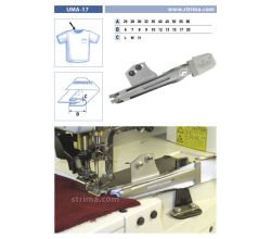 Lemovač oboustranný pro šicí stroje UMA-17 55/17 M