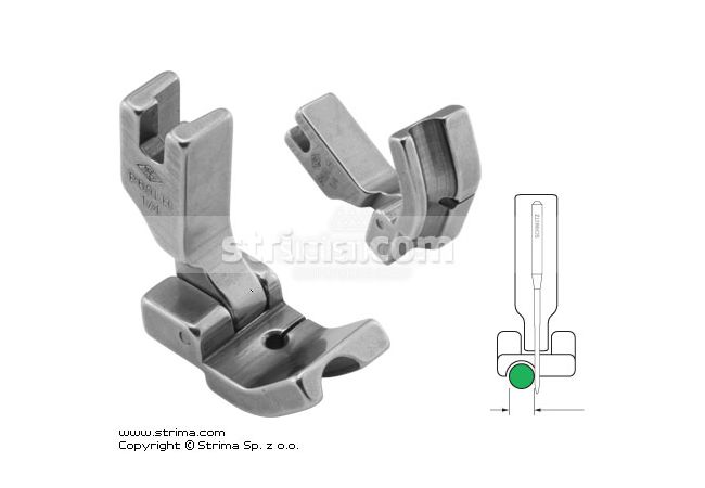 Kloubová patka pro všívání kedru pro šicí stroje, levá 6.4mm P69LH1/4