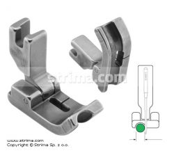 Kloubová patka pro všívání kedru pro šicí stroje, jehelní podávání, levá 6.4mm P69LH-NF 1/4