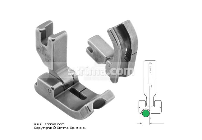 Kloubová patka pro všívání kedru pro šicí stroje, jehelní podávání, levá 6.4mm P69LH-NF 1/4