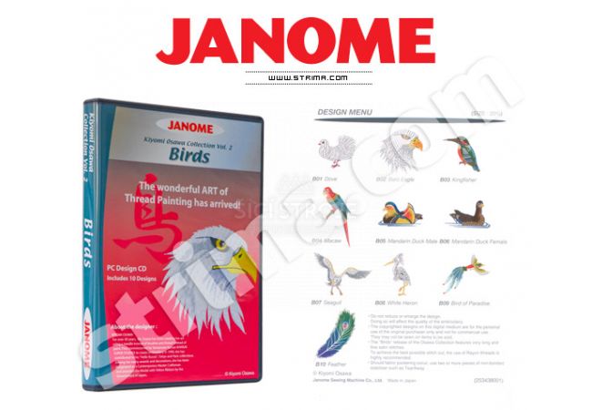 Kolekce výšivek Janome - Birds