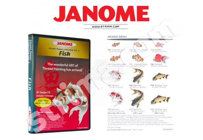 Kolekce výšivek Janome - Fish