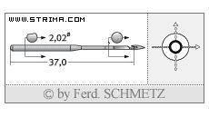 Strojové jehly pro průmyslové šicí stroje Schmetz 29-C-151 160