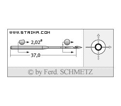 Strojové jehly pro průmyslové šicí stroje Schmetz 29-C-151 160