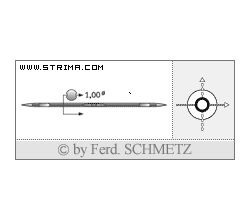 Strojové jehly pro průmyslové šicí stroje Schmetz 1032 B 1/36 100