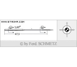 Strojové jehly pro průmyslové šicí stroje Schmetz 110 S TOP SUK 70