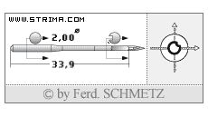 Strojové jehly pro průmyslové šicí stroje Schmetz 134 CL 90