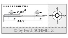 Strojové jehly pro průmyslové šicí stroje Schmetz 134 CR 80