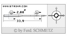 Strojové jehly pro průmyslové šicí stroje Schmetz 134 CR 140