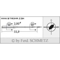 Strojové jehly pro průmyslové šicí stroje Schmetz 134 KK LR 110