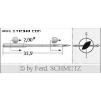 Strojové jehly pro průmyslové šicí stroje Schmetz 134 KK LR 200