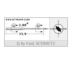 Strojové jehly pro průmyslové šicí stroje Schmetz 134 LL 110