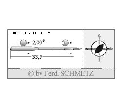 Strojové jehly pro průmyslové šicí stroje Schmetz 134 LR 160