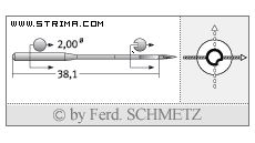 Strojové jehly pro průmyslové šicí stroje Schmetz 134-35 CR 100