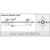 Strojové jehly pro průmyslové šicí stroje Schmetz 134-35 CR 120