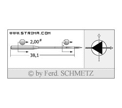 Strojové jehly pro průmyslové šicí stroje Schmetz 134-35 D 100