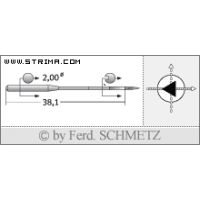 Strojové jehly pro průmyslové šicí stroje Schmetz 134-35 DH 110