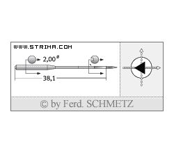 Strojové jehly pro průmyslové šicí stroje Schmetz 134-35 DH 120