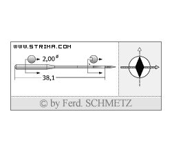 Strojové jehly pro průmyslové šicí stroje Schmetz 134-35 DI 120