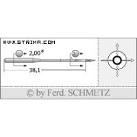 Strojové jehly pro průmyslové šicí stroje Schmetz 134-35 KK 90