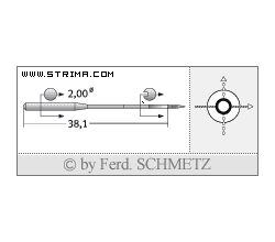 Strojové jehly pro průmyslové šicí stroje Schmetz 134-35 KK 90