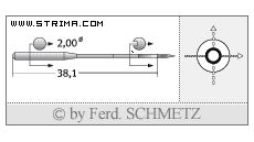 Strojové jehly pro průmyslové šicí stroje Schmetz 134-35 KK 120