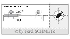 Strojové jehly pro průmyslové šicí stroje Schmetz 134-35 LR 90