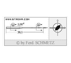 Strojové jehly pro průmyslové šicí stroje Schmetz 134-35 LR 200