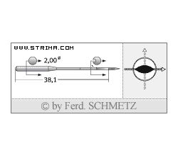 Strojové jehly pro průmyslové šicí stroje Schmetz 134-35 P 110
