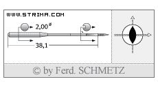 Strojové jehly pro průmyslové šicí stroje Schmetz 134-35 S 130
